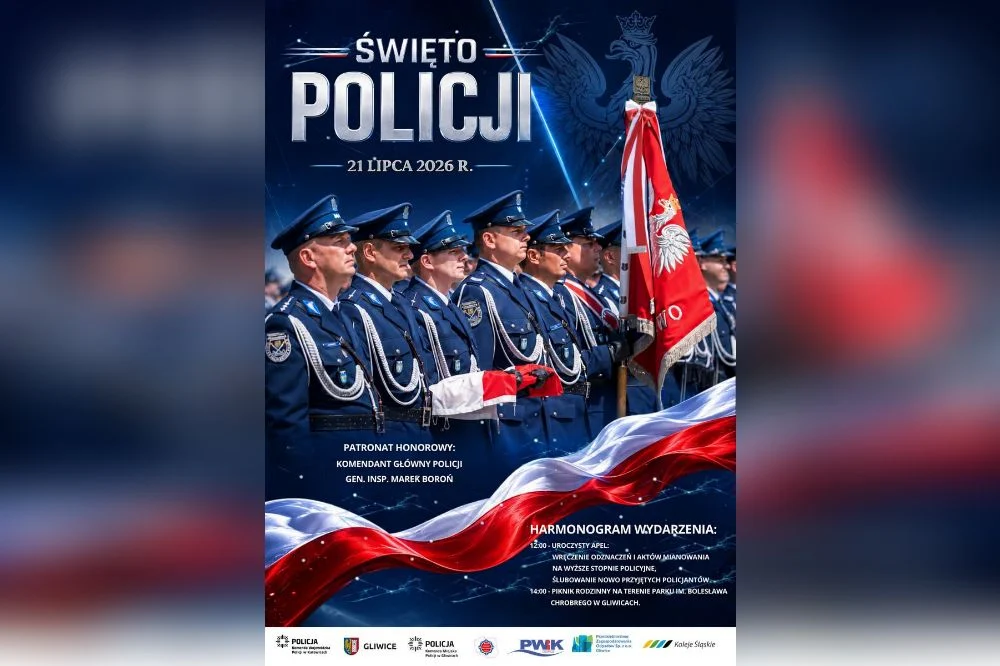 Święto Policji 2026 w Gliwicach. Uroczysty apel i rodzinny piknik