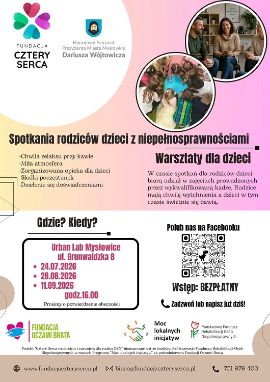 Bezpłatne spotkania dla rodziców dzieci z niepełnosprawnościami. Ruszają zapisy w Mysłowicach / fot. UM Mysłowice