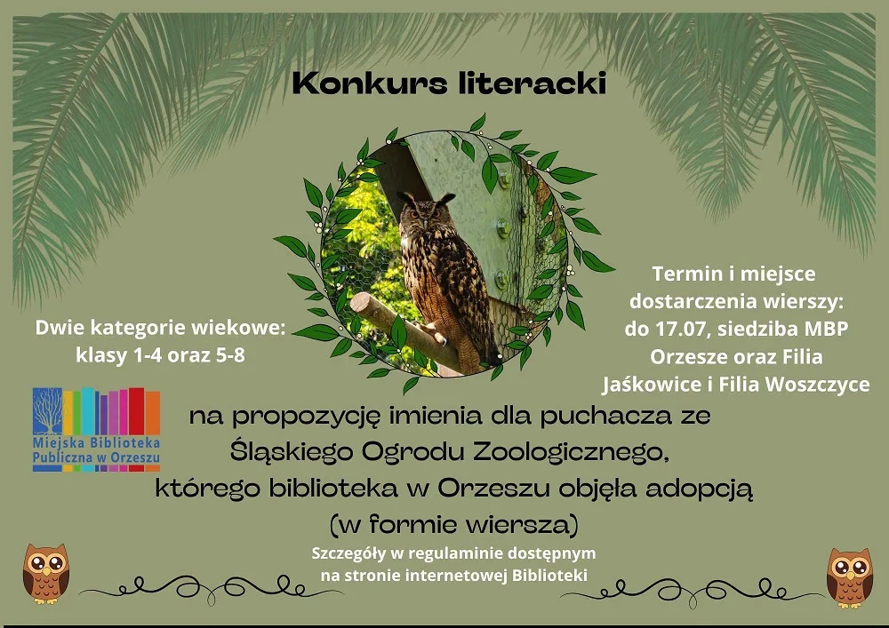 Młodzi autorzy poszukiwani. Biblioteka w Orzeszu organizuje dwa konkursy