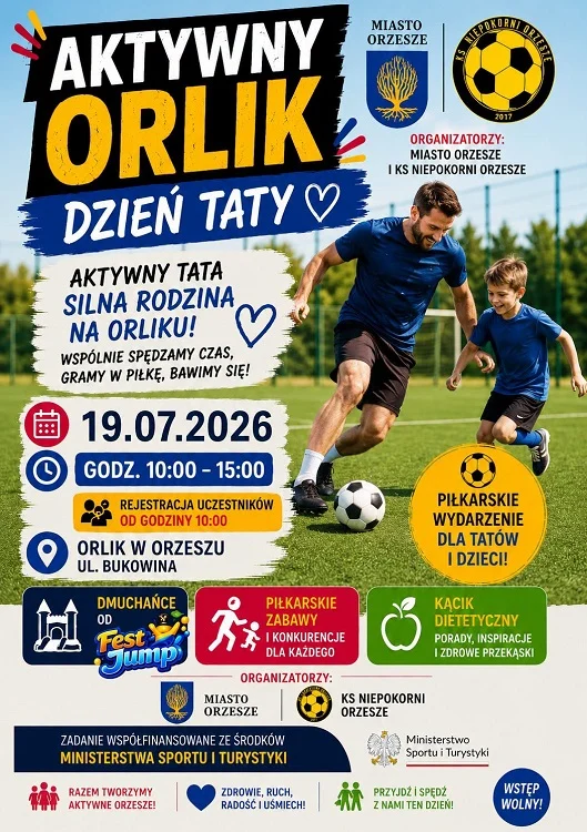 Ojcowie i dzieci zmierzą się na boisku. Piłkarskie wyzwanie w Orzeszu / fot. UM Orzesze
