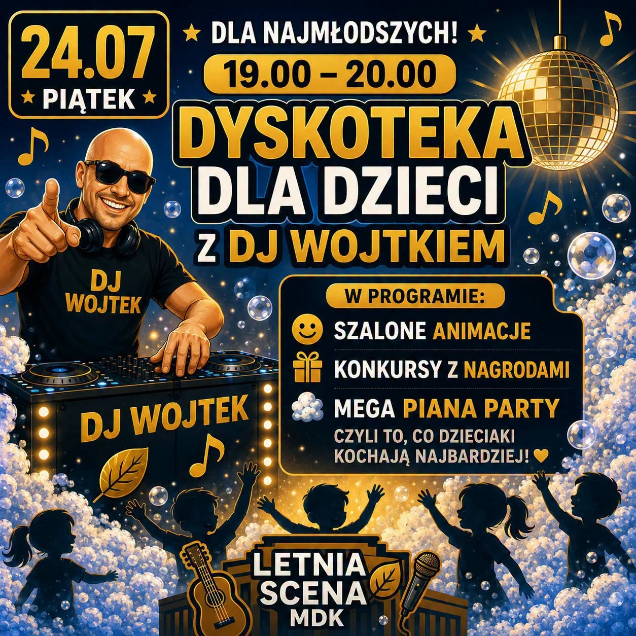 Najpierw piana party, potem taniec pod gwiazdami. Letnia impreza przed MDK