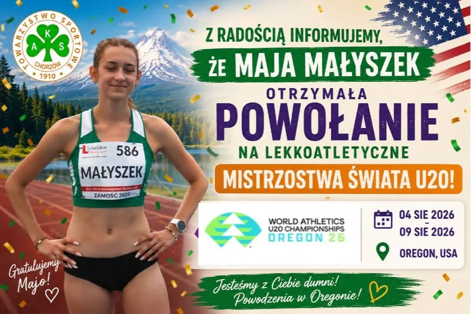 Maja Małyszek pojedzie na Mistrzostwa Świata U20. Chorzowianka wystąpi w USA