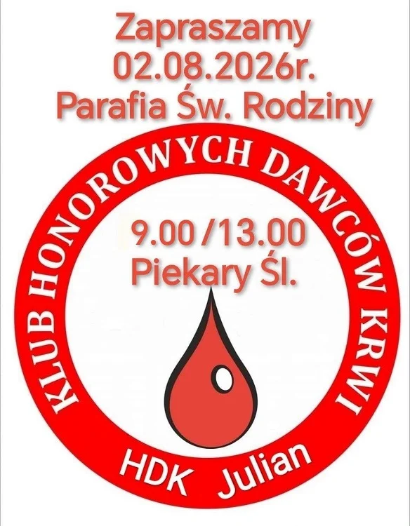 Wakacyjna Piekarska Kropla Krwi. Zbiórka krwi 2 sierpnia w Piekarach Śląskich / fot. UM Piekary Śląskie