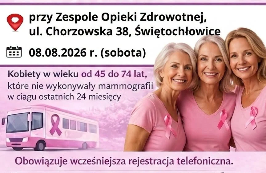 Bezpłatna mammografia w Świętochłowicach. Obowiązują wcześniejsze zapisy