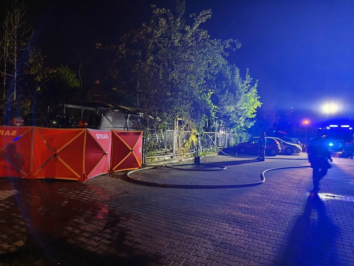Tragiczny pożar na ogródkach działkowych w Gliwicach. Nie żyje jedna osoba