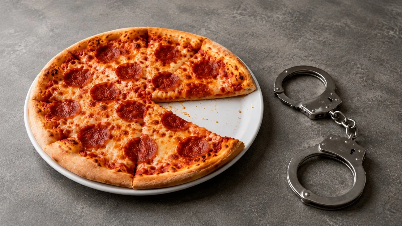 Zamówił pizzę i odmówił zapłaty. Zatrzymany mieszkaniec Rudy Śląskiej był poszukiwany przez sąd