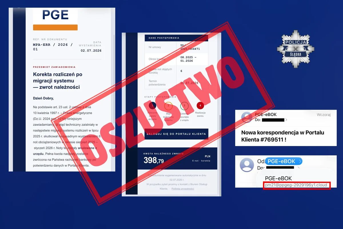 Fałszywa wiadomość o nadpłacie za energię. Jeden klik może kosztować fortunę