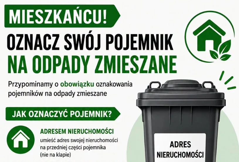 Pojemnik na odpady zmieszane bez adresu? W Żorach można dostać mandat