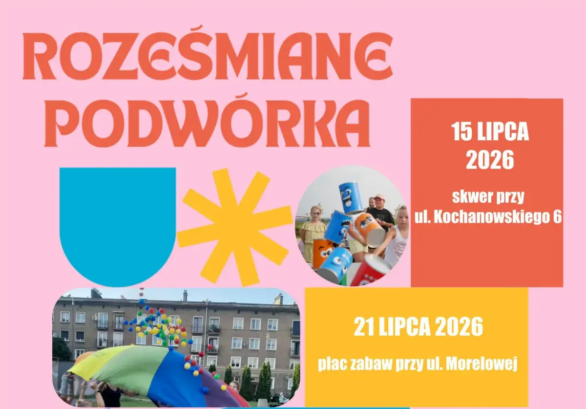 Roześmiane Podwórka w Pyskowicach. Wakacyjna zabawa dla najmłodszych