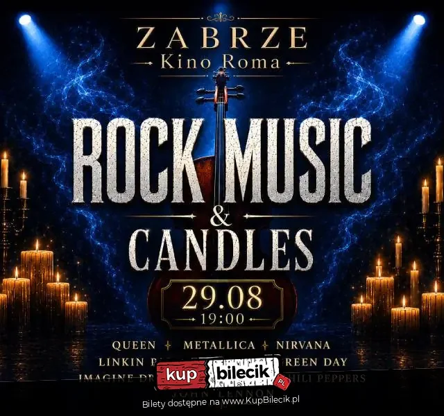 Piano & Cello: Rock Music & Candles – rockowe klasyki w świetle tysiąca świec