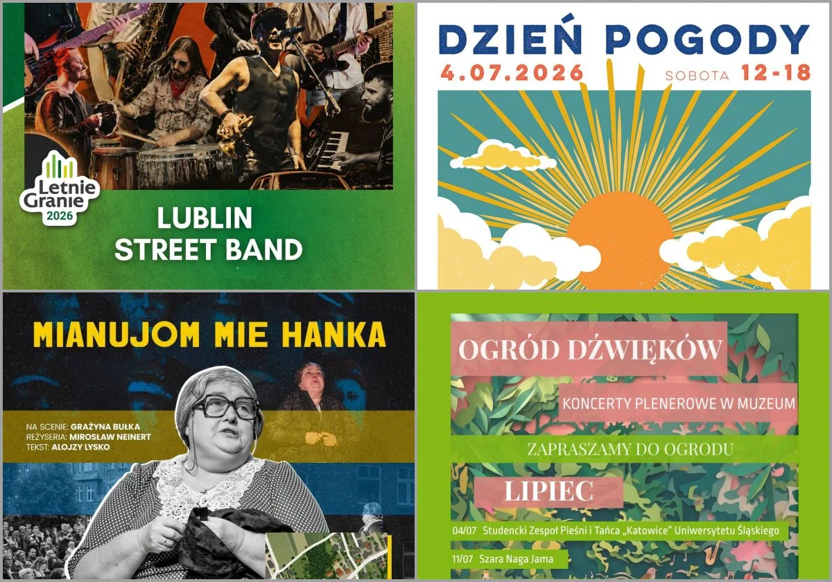 Lublin Street Band na Rynku, jarmark staroci i kino w Bujakowie. Weekend w Mikołowie