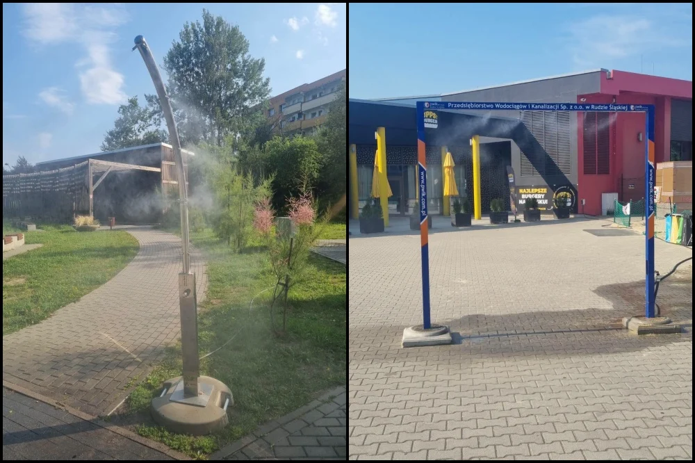 Upał do 36 stopni w Rudzie Śląskiej. Tu działają kurtyny wodne