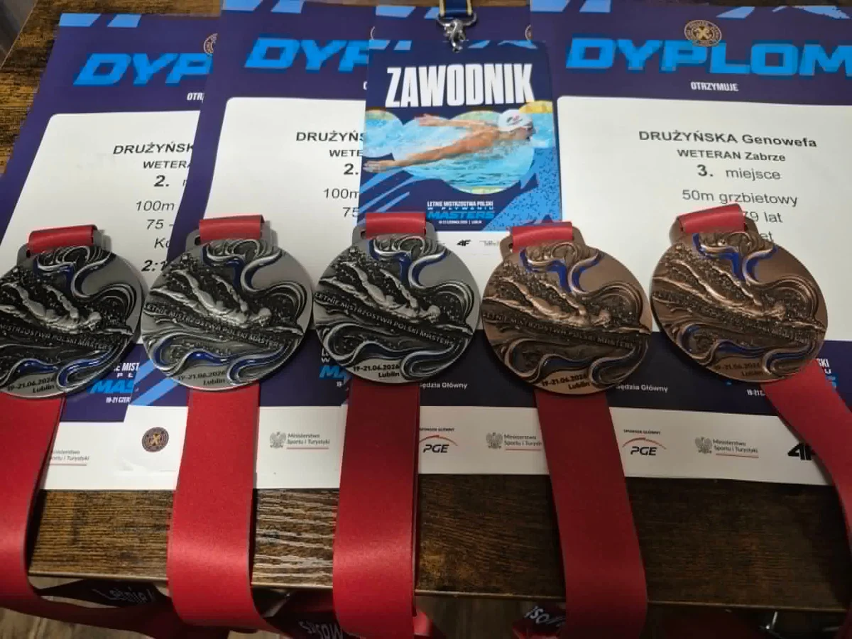 Ma 75 lat i nie zwalnia tempa. Genowefa Drużyńska wróciła z mistrzostw Polski z 5 medalami