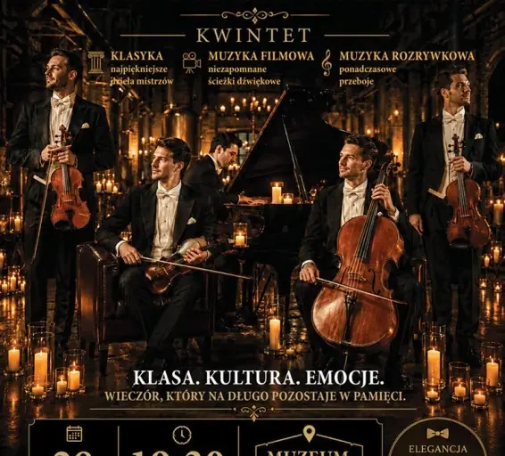 Dżentelmeni w blasku świec – koncert kameralny w Muzeum Ognia w Żorach