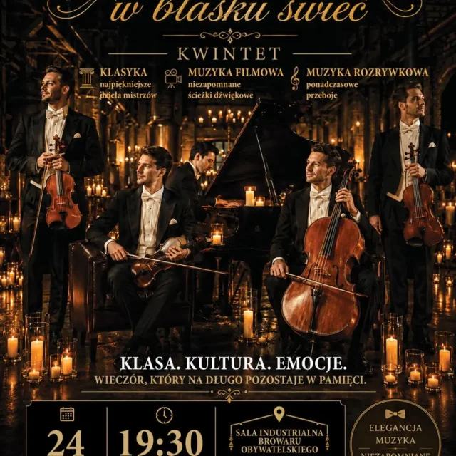 Dżentelmeni w blasku świec – koncert w Browarze Obywatelskim w Tychach