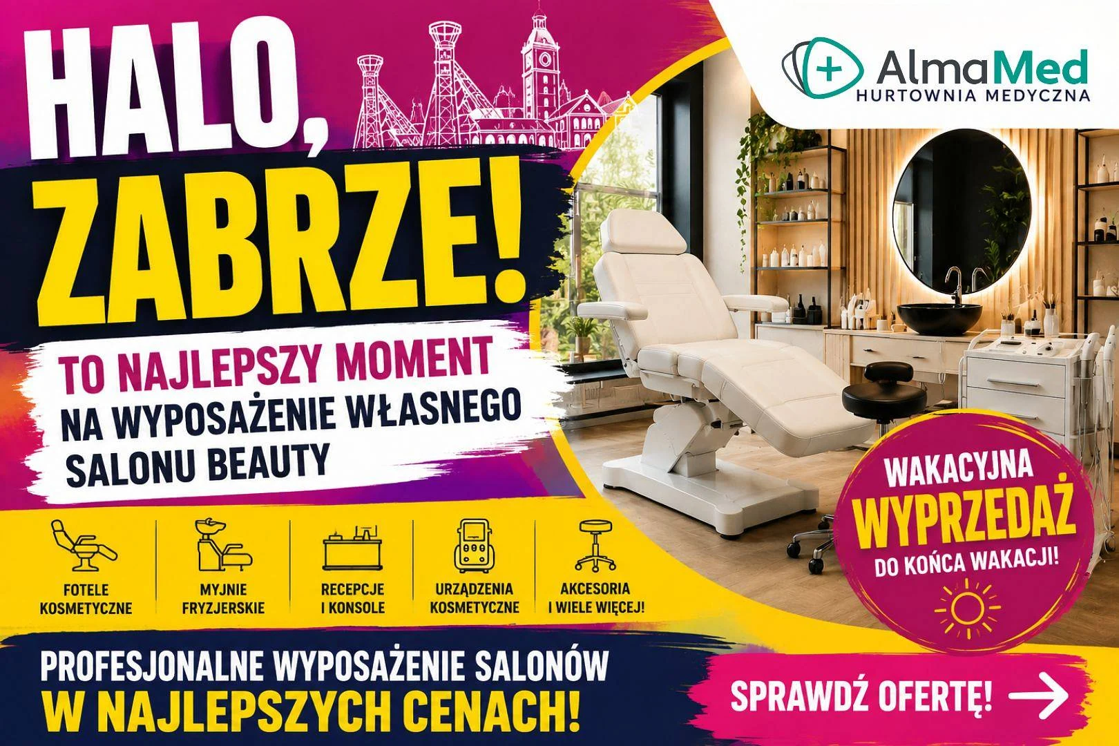 AlmaMed: Halo Zabrze! To najlepszy moment na wyposażenie własnego salonu beauty
