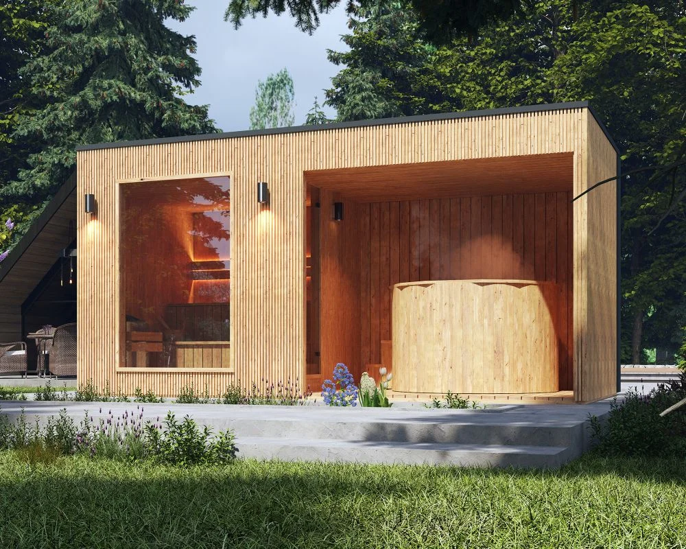 Sauna drewniana, sauna ogrodowa i wanna spa – kompletny przewodnik po relaksie w ogrodzie