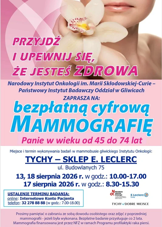 Mammobus przyjedzie do Tychów. Trzy dni bezpłatnych badań dla kobiet / fot. mat. zew.