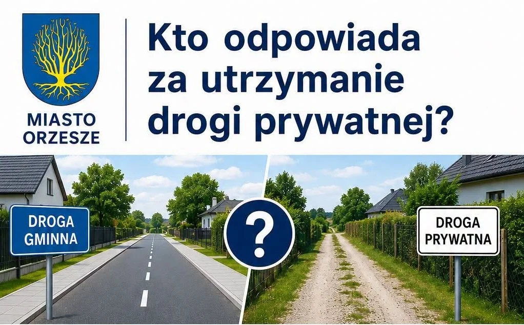 Kto odpowiada za drogę prywatną w Orzeszu? Miasto wyjaśnia zasady