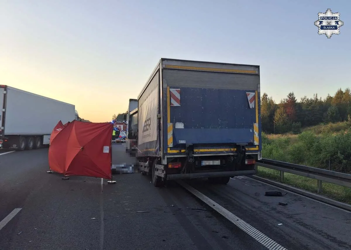 Tragiczny wypadek na A4 w Katowicach. Nie żyje 45-letni kierowca ciężarówki