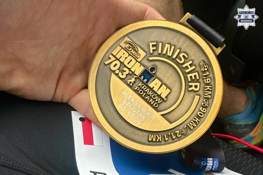 Policjant z Mysłowic ukończył IRONMAN 70.3. Świetny wynik w Krakowie