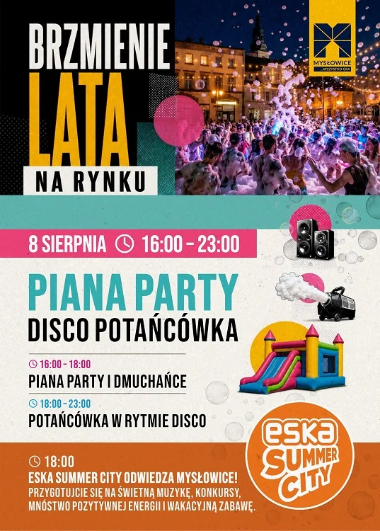 Piana Party, Disco Potańcówka i ESKA Summer City na Rynku w Mysłowicach / fot. UM Mysłowice