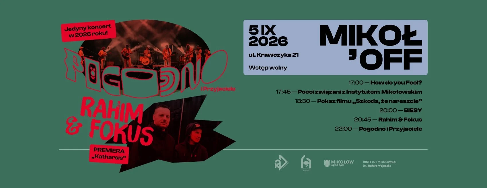 Mikoł’OFF Festival 2026. Rahim i Fokus z premierowym koncertem trasy „Katharsis” w Mikołowie