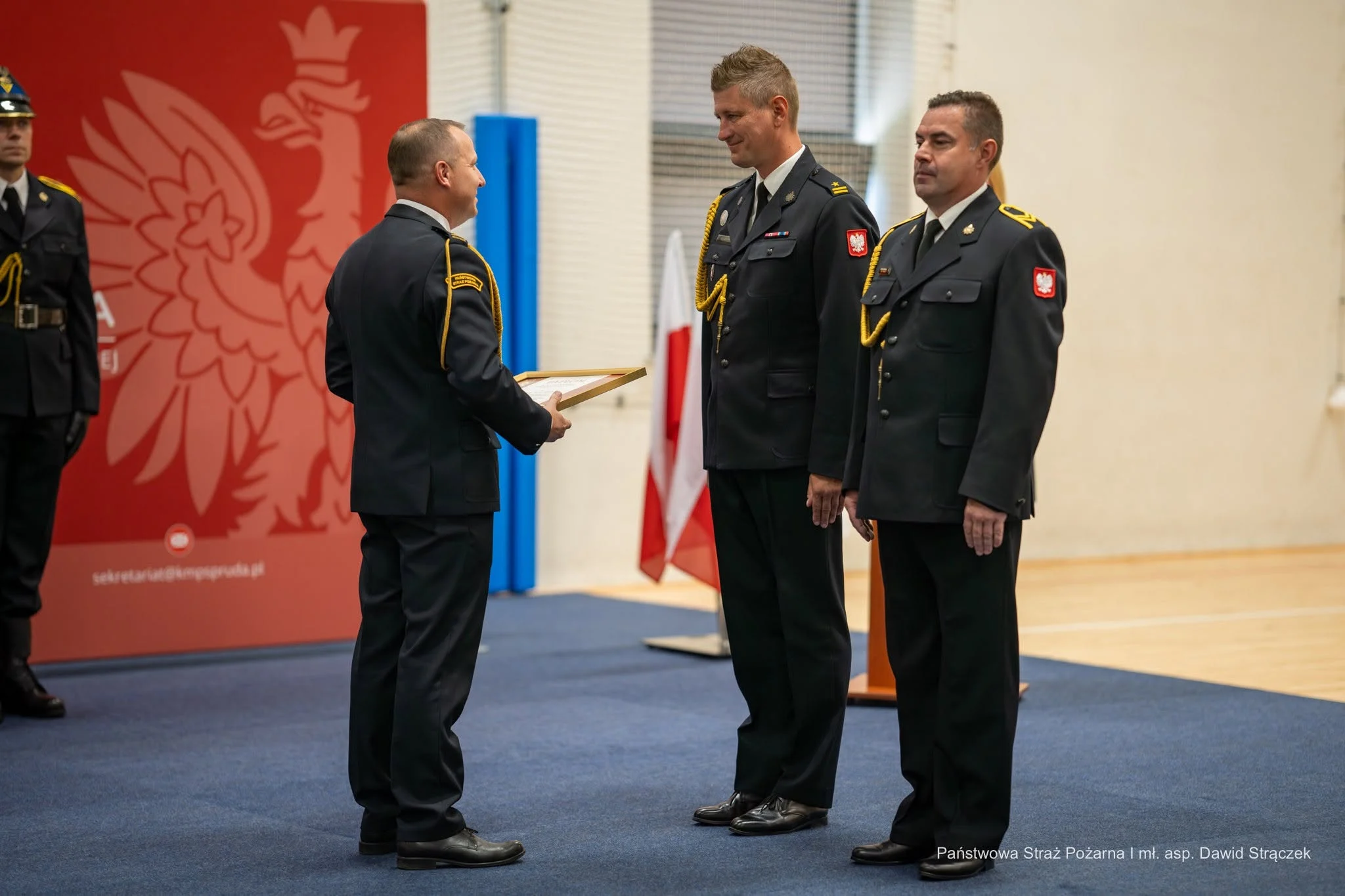 Ślubowanie nowych strażaków i wyróżnienia w rudzkiej Państwowej Straży Pożarnej / fot. mł. asp. mgr Dawid Strączek (KM PSP Ruda Śląska)