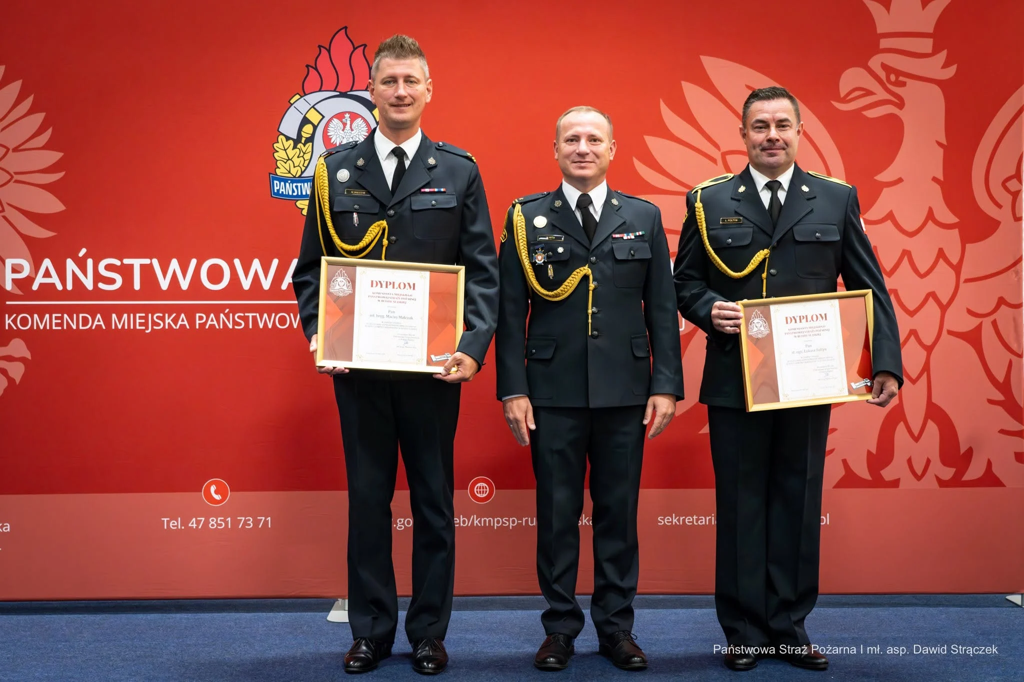Ślubowanie nowych strażaków i wyróżnienia w rudzkiej Państwowej Straży Pożarnej / fot. mł. asp. mgr Dawid Strączek (KM PSP Ruda Śląska)