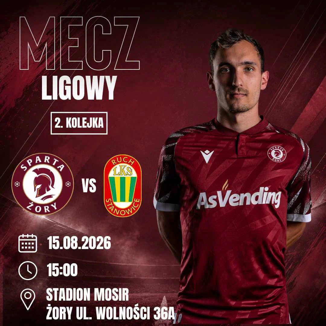 Pierwszy ligowy mecz Sparty przed własną publicznością. Do Żor przyjedzie Ruch Stanowice