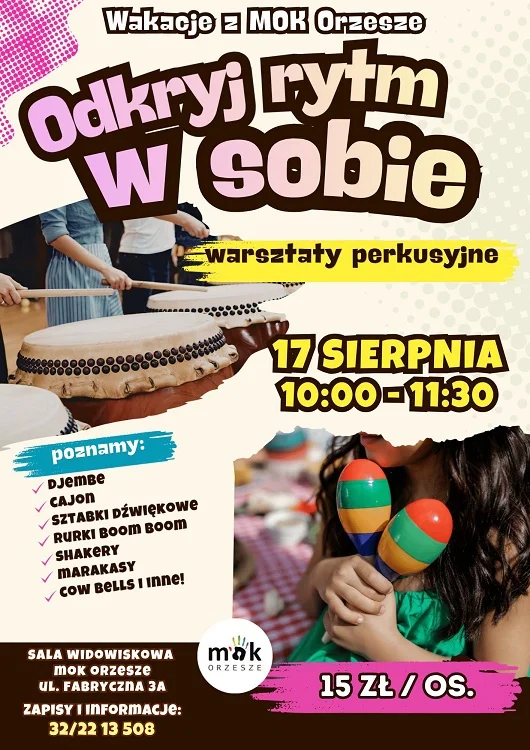 Ostatnie wolne miejsca! MOK Orzesze zaprasza dzieci na muzyczne warsztaty / fot. MOK Orzesze