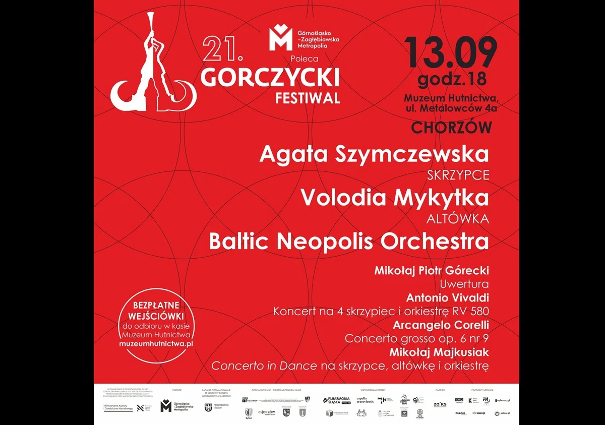 Bezpłatny koncert Festiwalu Gorczyckiego w Chorzowie. Wejściówki już dostępne