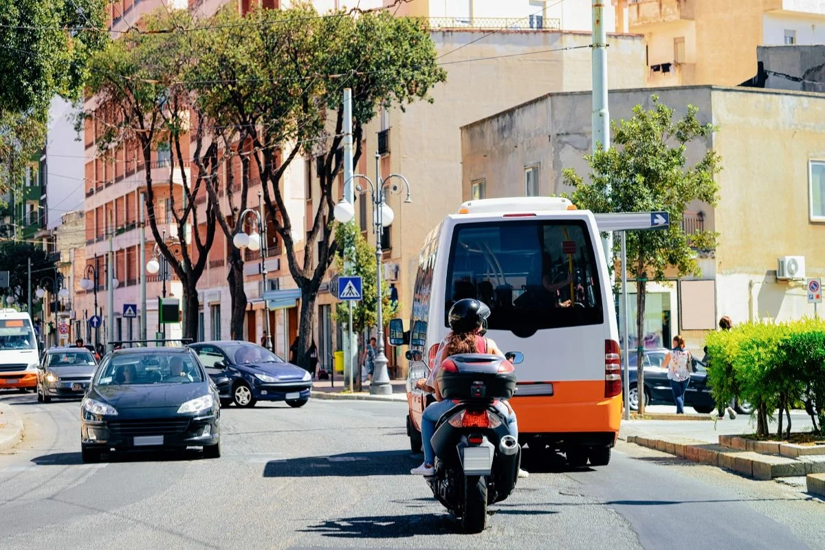Cagliari in Sardinia bus By Roman Babakin shutterstock_1396270523