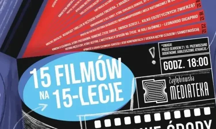15 filmów na 15-lecie. Zagłębiowska Mediateka zaprasza na darmowe seanse