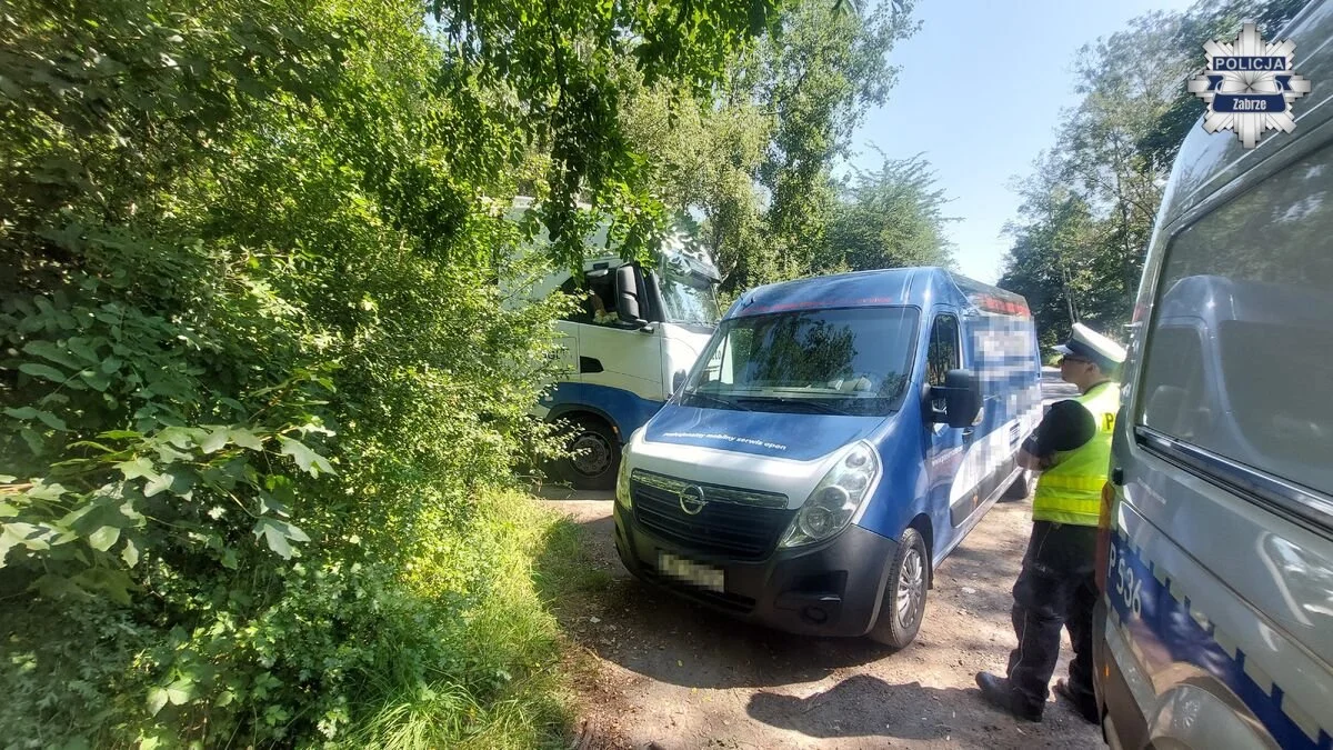 Nietypowa akcja w Zabrzu. Turecki kierowca ciężarówki nie mógł wydostać się spod wiaduktów (3)