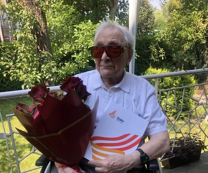 100 lat Maksymiliana Dyrdy. Do dziś mieszka w domu, w którym się urodził